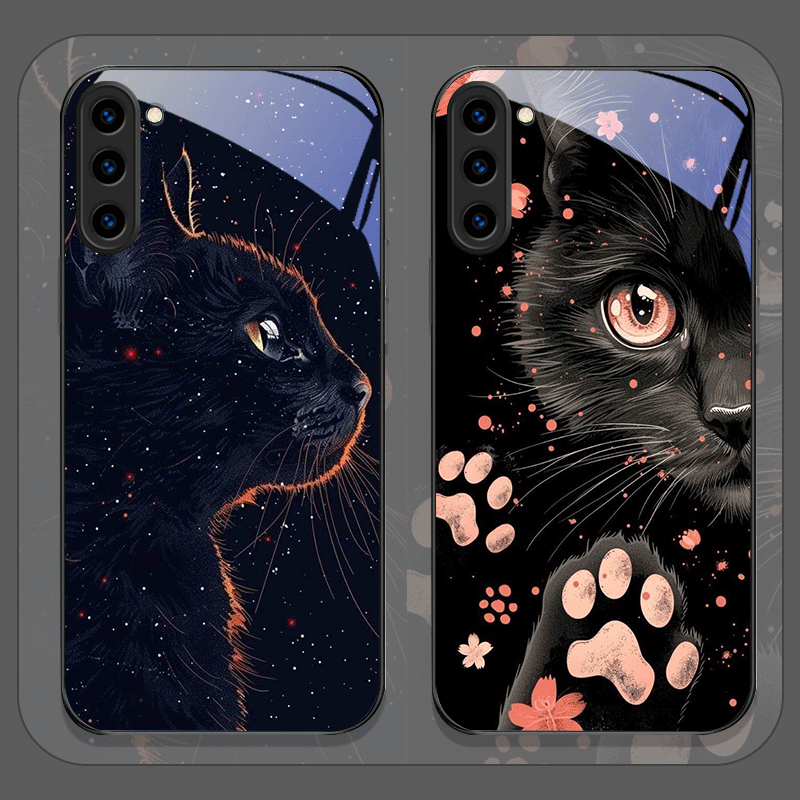 Samsung Galaxy S24 - Black Personality Cool Cat Tempered Glass