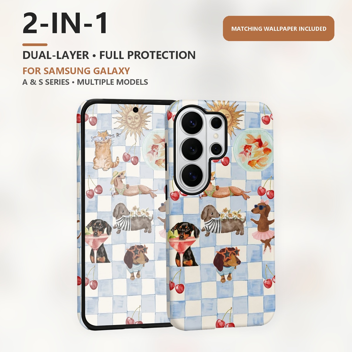Funny Dogs Summer 2-in-1 Dual- - Samsung Galaxy S24 ulasan dan harga