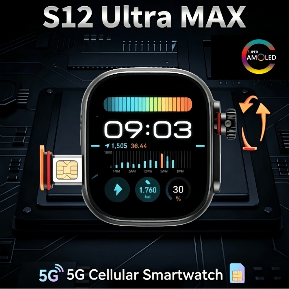Global Version S12 Ultra MAX A - Fall Detection Watch ulasan dan harga