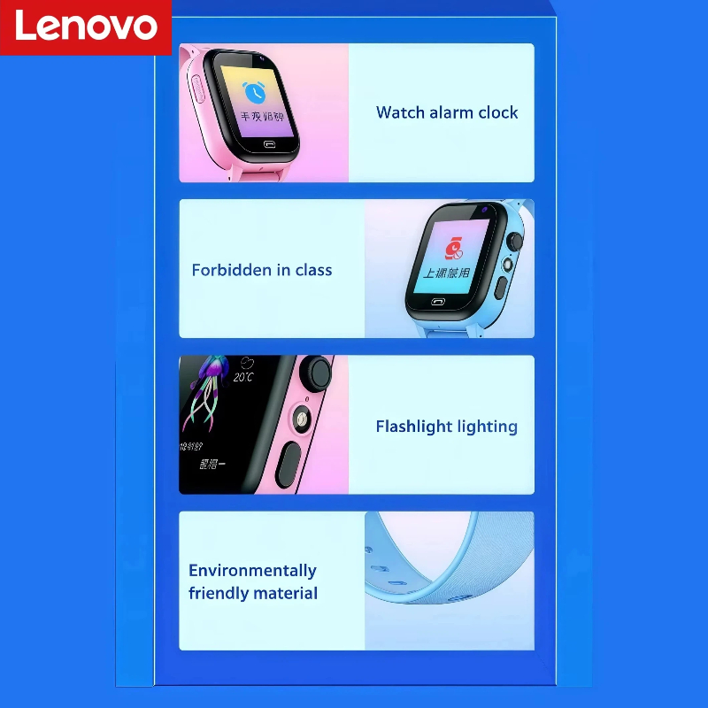 Lenovo Kids Smart Watch Earpho - Fall Detection Watch ulasan dan harga