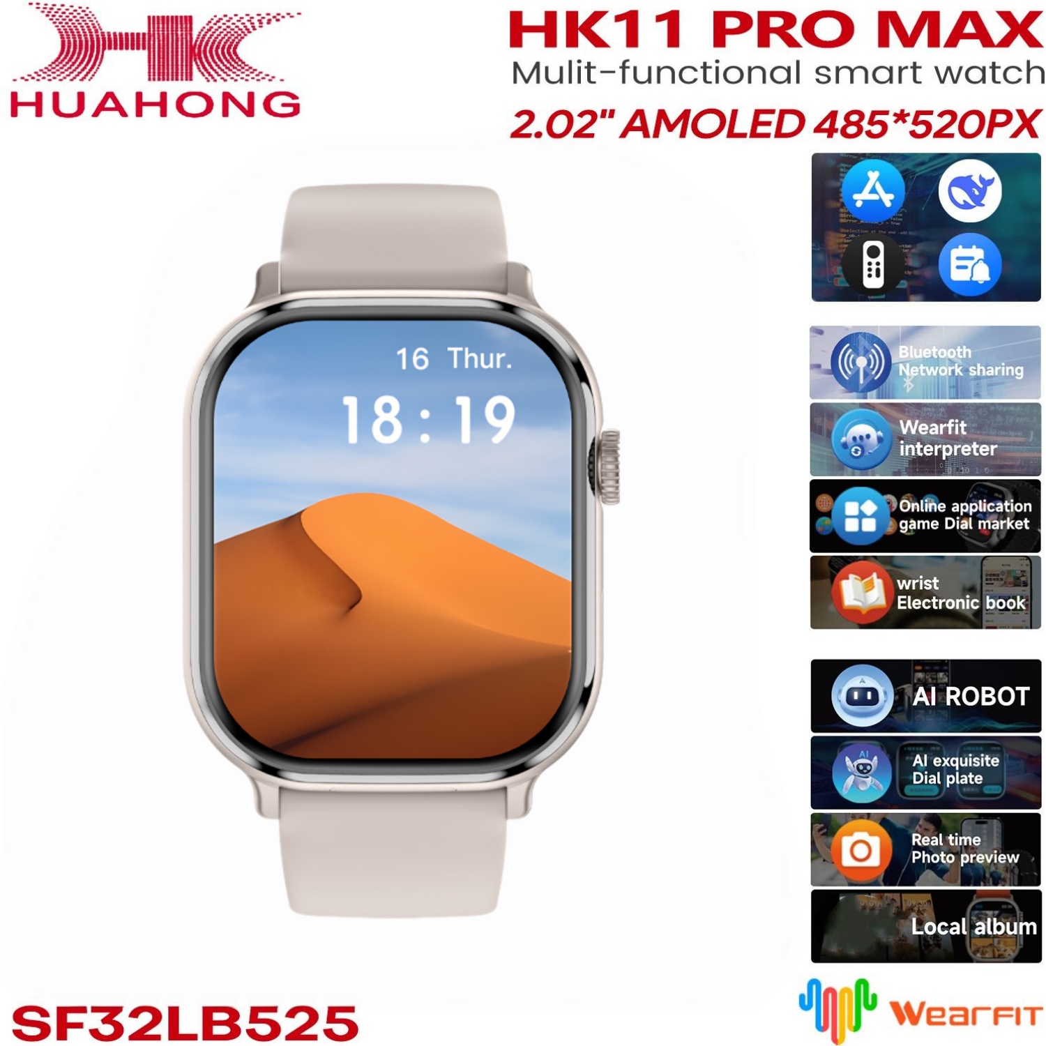 Original HK11 Pro MAX SmartWat - Fall Detection Watch ulasan dan harga